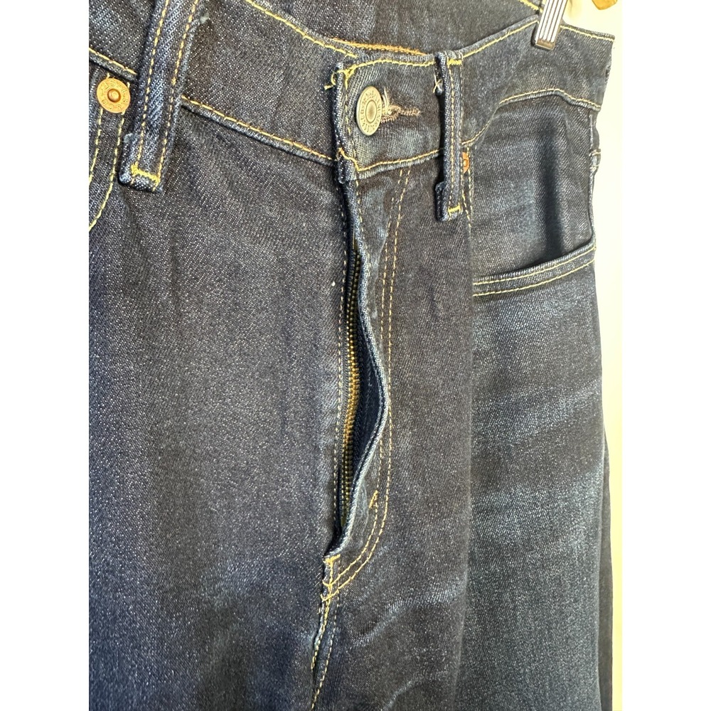 Levi's 512 Slim Taper Fit Jeans Dark Wash Blue Denim Men's Size 34 x 34 5 Pocket - Picture 7 of 16